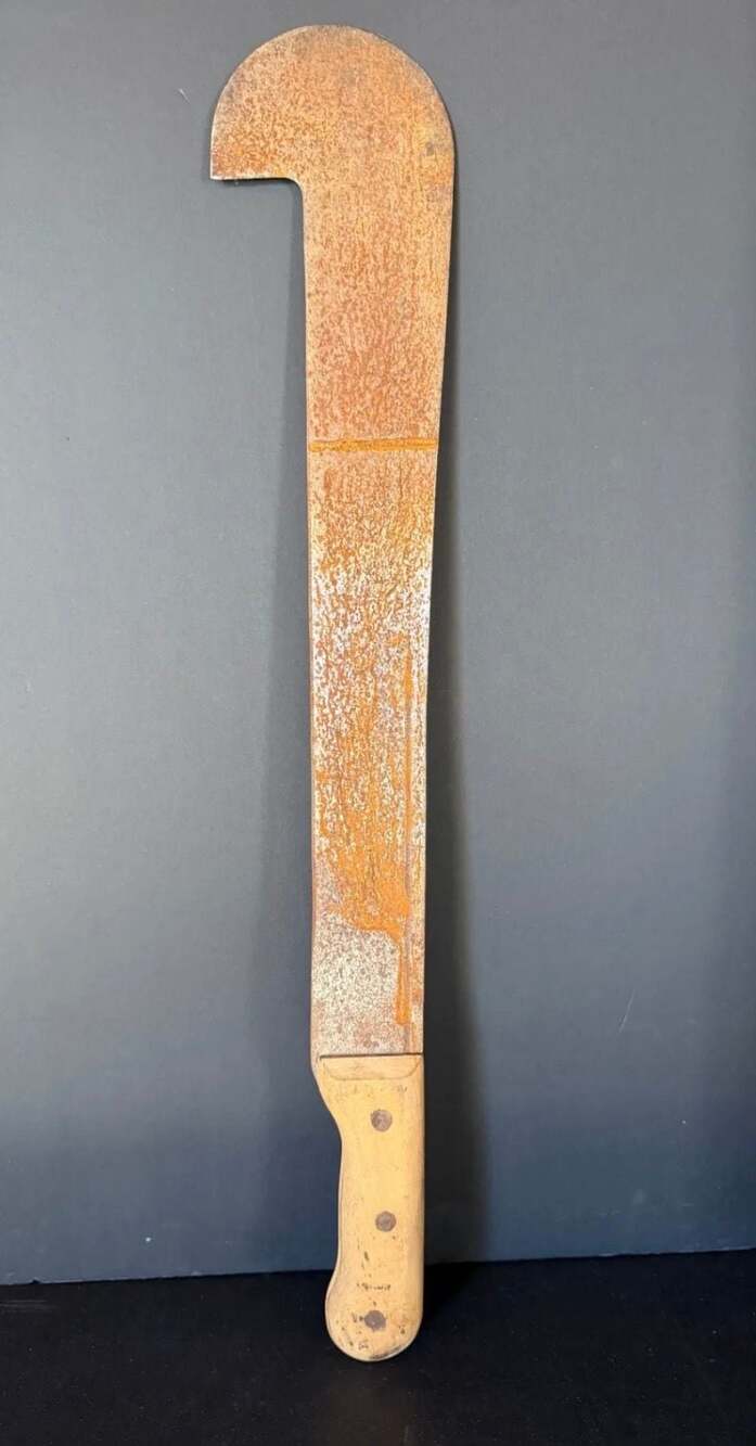 Vintage Heavy Duty Butcher's Machete / Lamb Splitter with Wood Handle